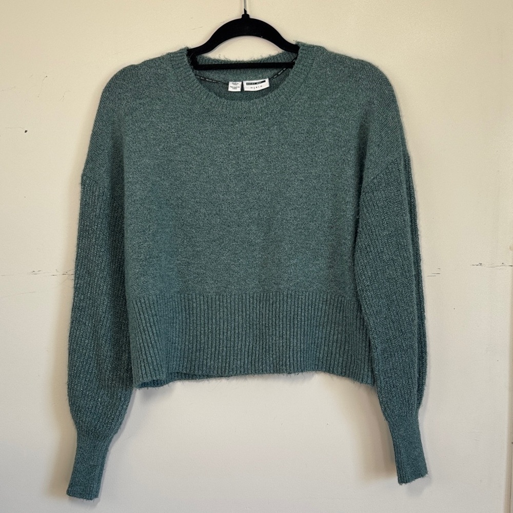 Noisy may Teal Crew Neck Sweater